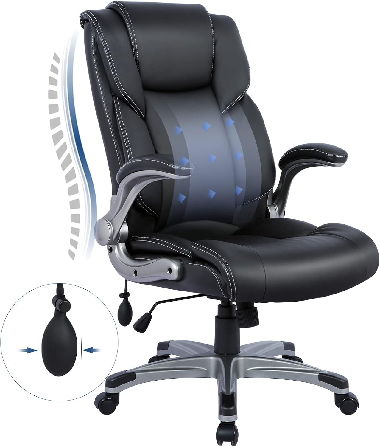 COLAMY High Back Executive Off - огляд і ціна Leather Desk Pad