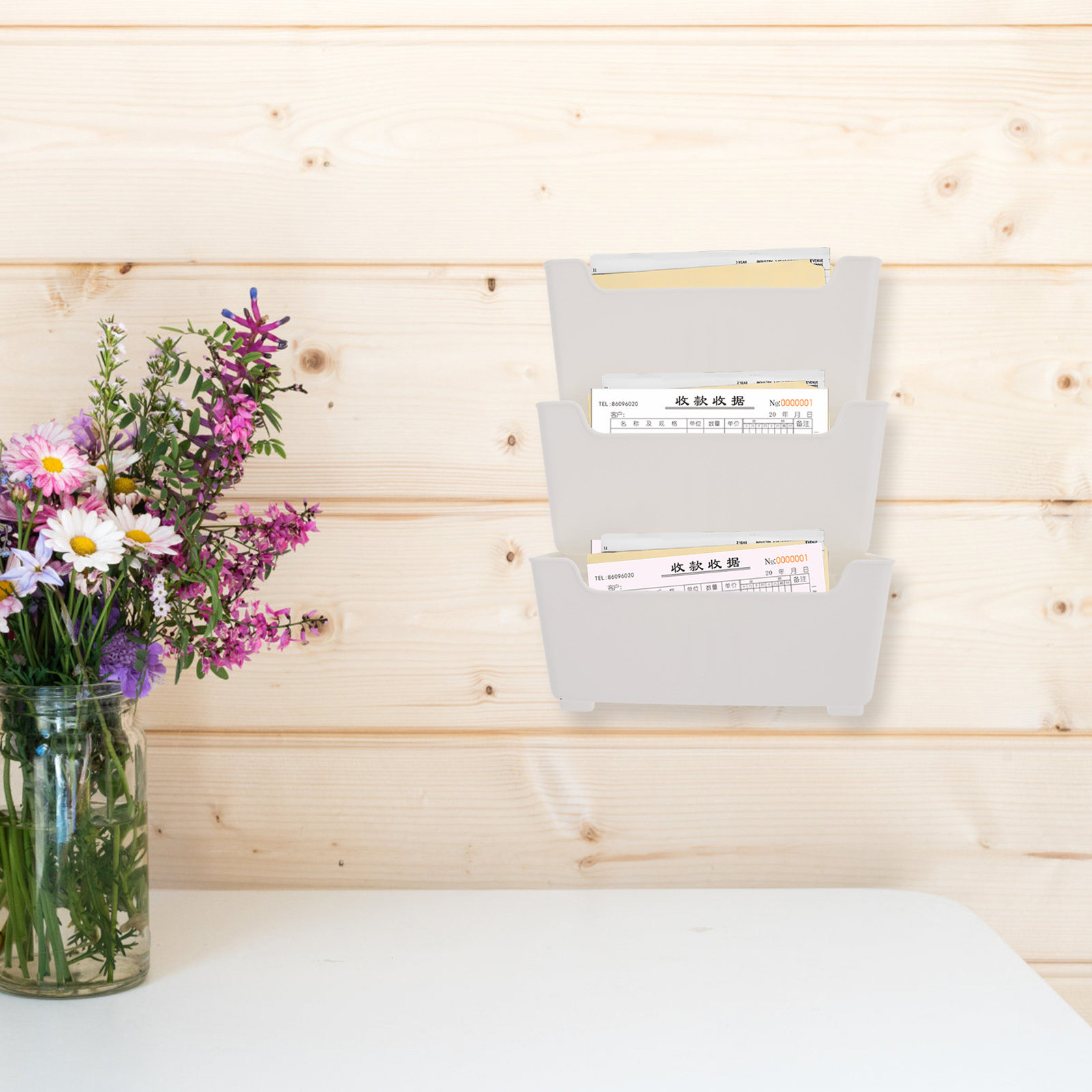 1Set Wall File Organizer Clear - огляд і ціна Magazine Holder Rack